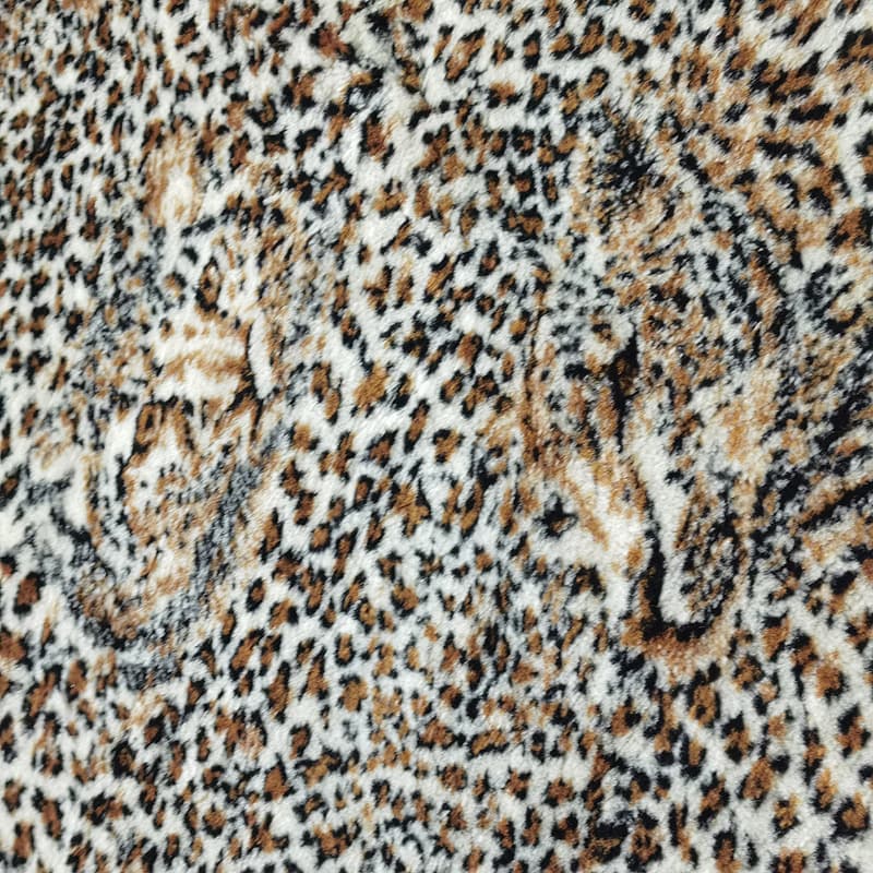 ​​hongyang Leopard Print Long-pile Wool Fabric For Sofa & Area Rugs​