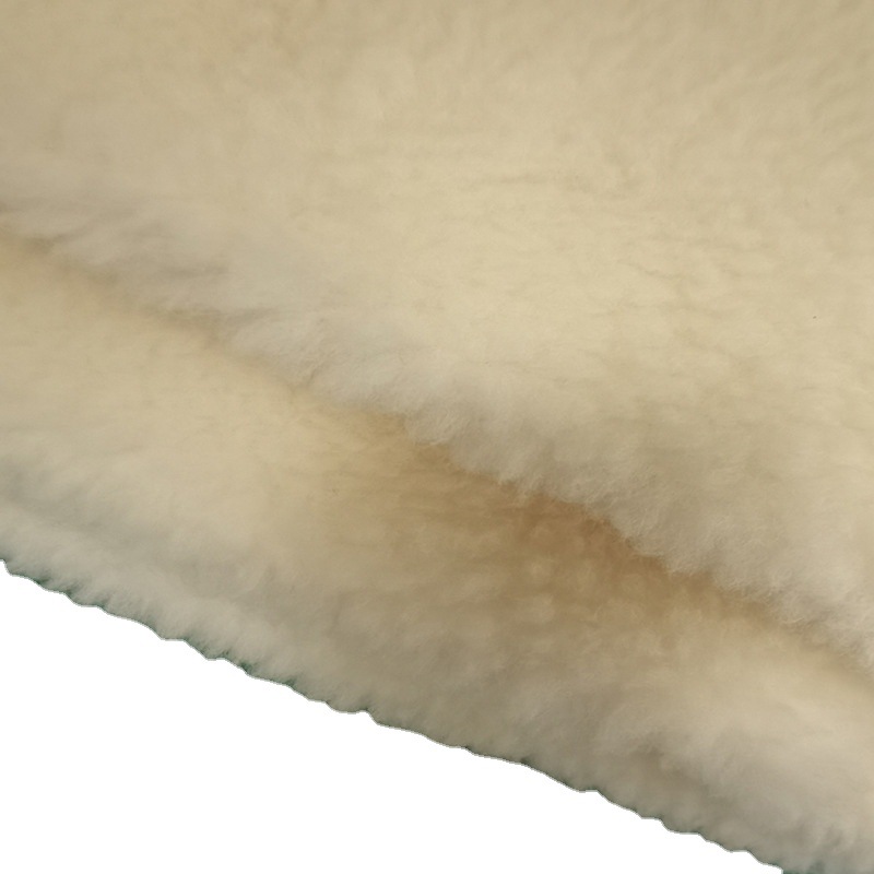 ​​hongyang Premium Wool Mattress Pad: Long-pile White Fleece With Roll-ball Texture For Home Warmth, Modern Bedding​