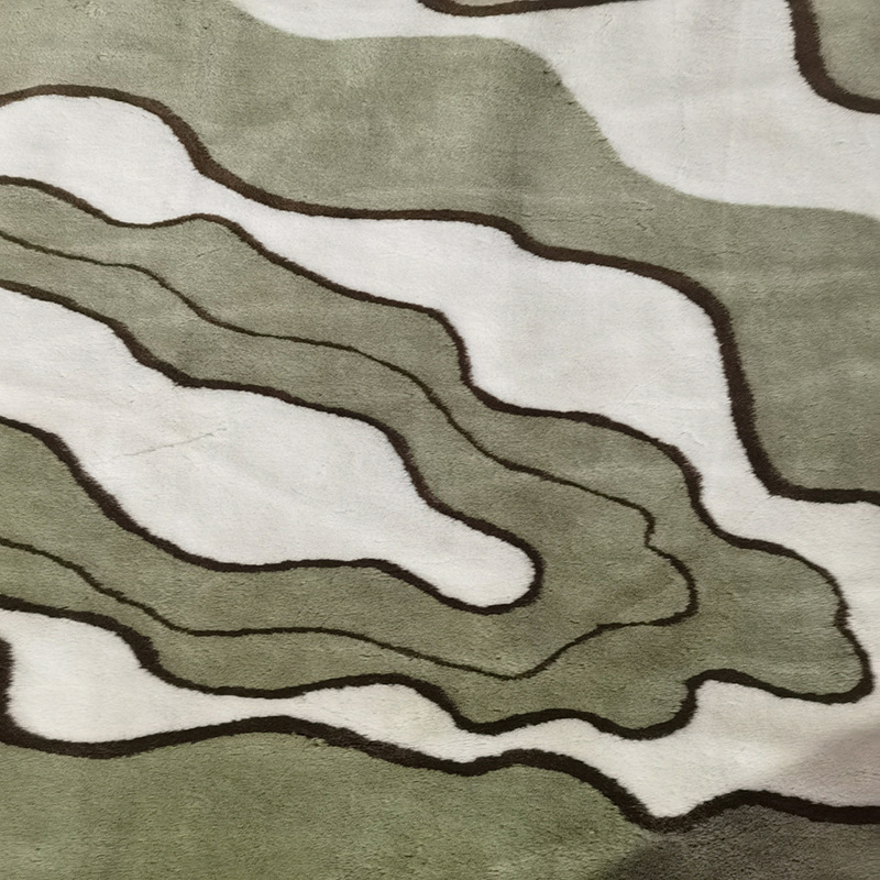 ​​hongyang Leopard Print Long-pile Wool Fabric For Sofa & Area Rugs​