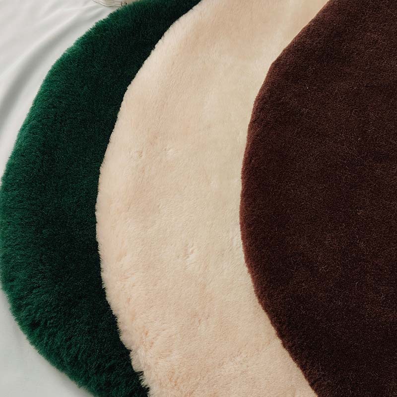 Premium Woolen Round Floor Mats For Home Use From Manufacturer: Round Rugs, Solid – Color Door Mats, Cushion Fabrics