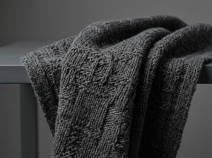 Solid Color Coarse-Knit Woolen Fabric