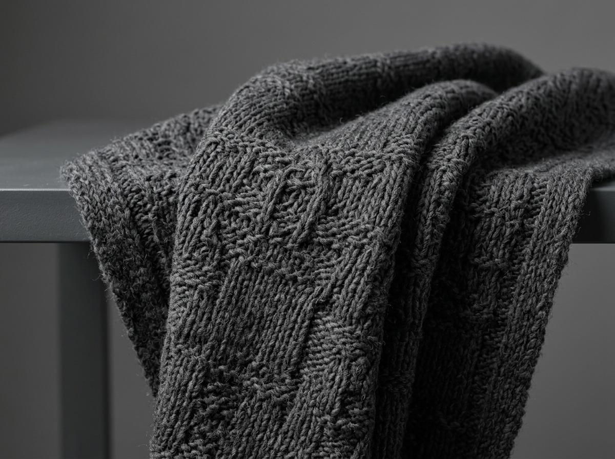 Solid Color Coarse-Knit Woolen Fabric