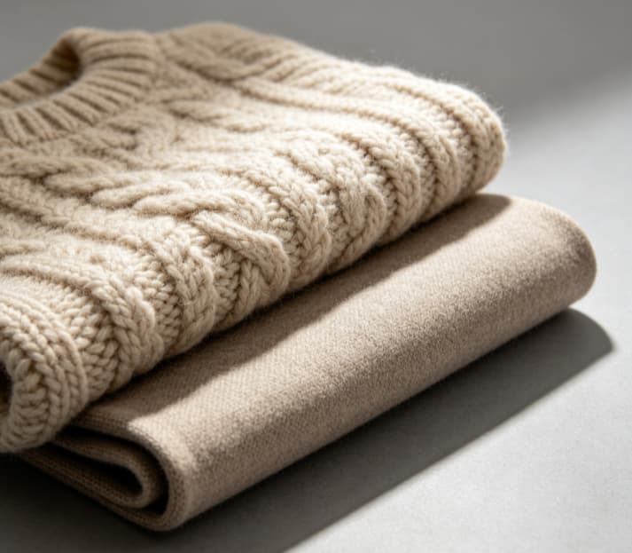 Coarse Knit Wool Fabric